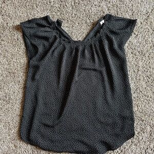 LC Lauren Conrad Blue Cap Sleeve Relaxed Blouse